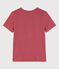Damen-T-Shirt L’ICONIQUE aus Leinen rosa PAPI