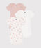 3er-Set kurzärmelige Bodys aus Baumwolle mit Blumenmotiv für Babys variante 1