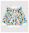 Baby-Cardigan aus Molton. weiss MARSHMALLOW/weiss MULTICO