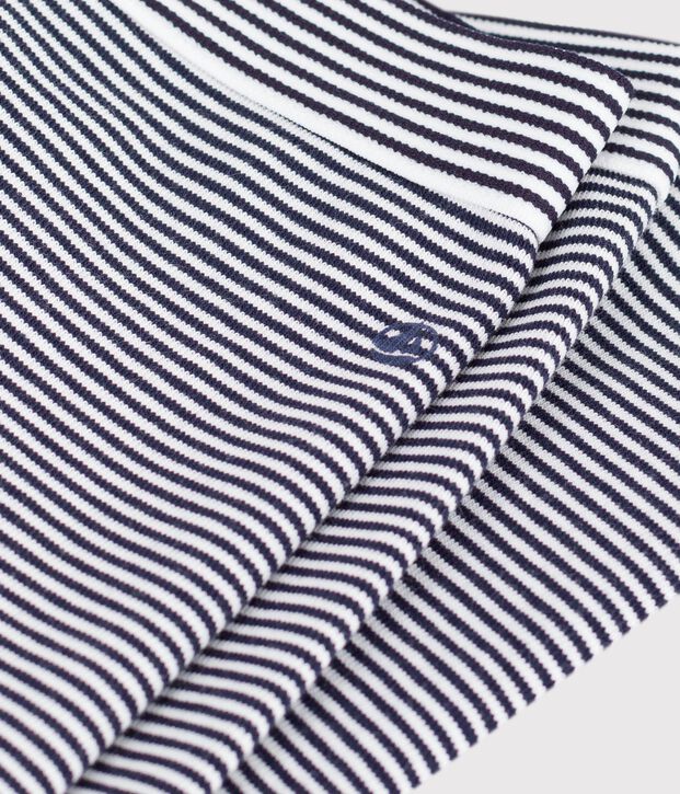 Baby-Leggings aus Baumwolle mit Streifen blau/weiss