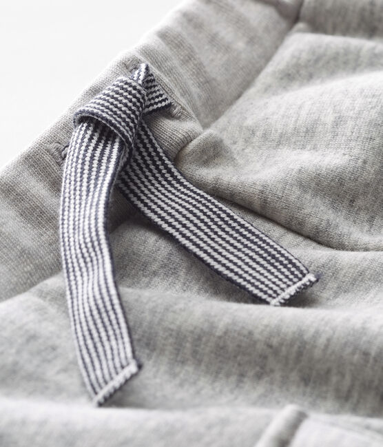 Babyhose aus Samtstrick für Jungen grau BELUGA CHINE