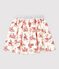 Kinderrock aus Molton für Mädchen weiss MARSHMALLOW/rot TERKUIT