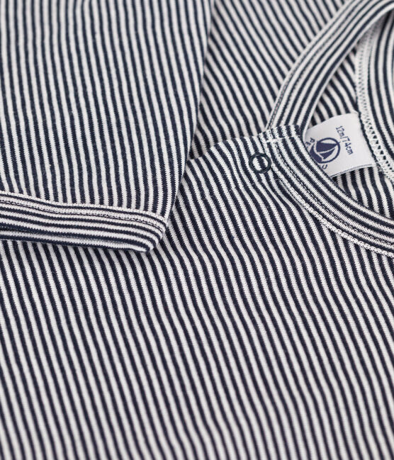 Baby-Cardigan aus Baumwolle blau SMOKING/weiss MARSHMALLOW