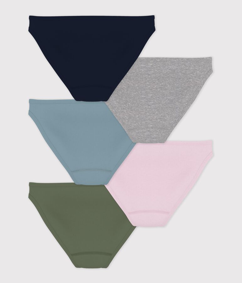 Set Damen-Slips aus Baumwolle vielfarbig