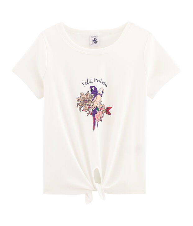 Kinder-T-Shirt f&uuml;r M&auml;dchen weiss