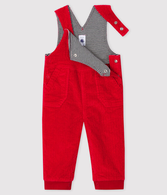 Lange Baby-Latzhose für Jungen rot TERKUIT