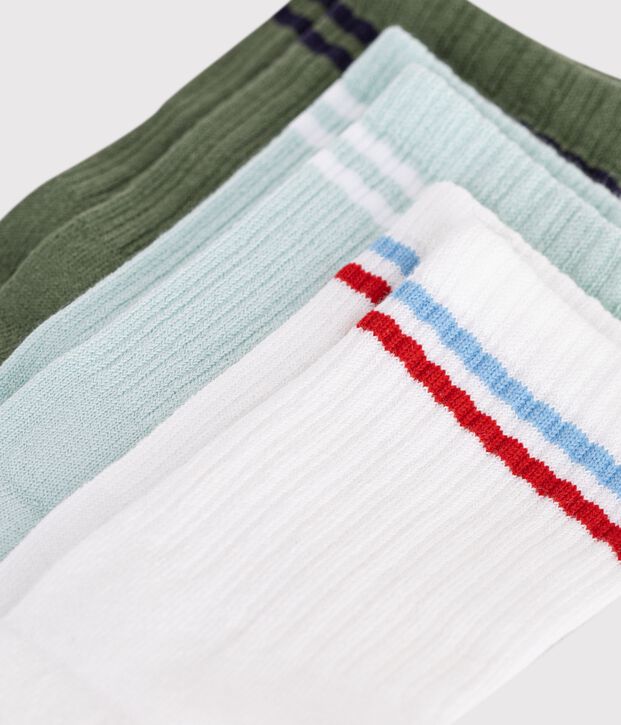 3er-Set Kinder-Socken aus Baumwolle mit Sportmotiv vielfarbig