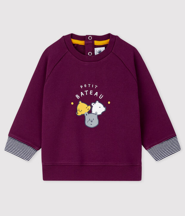 Gemustertes Baby-Sweatshirt f&uuml;r Jungen violett