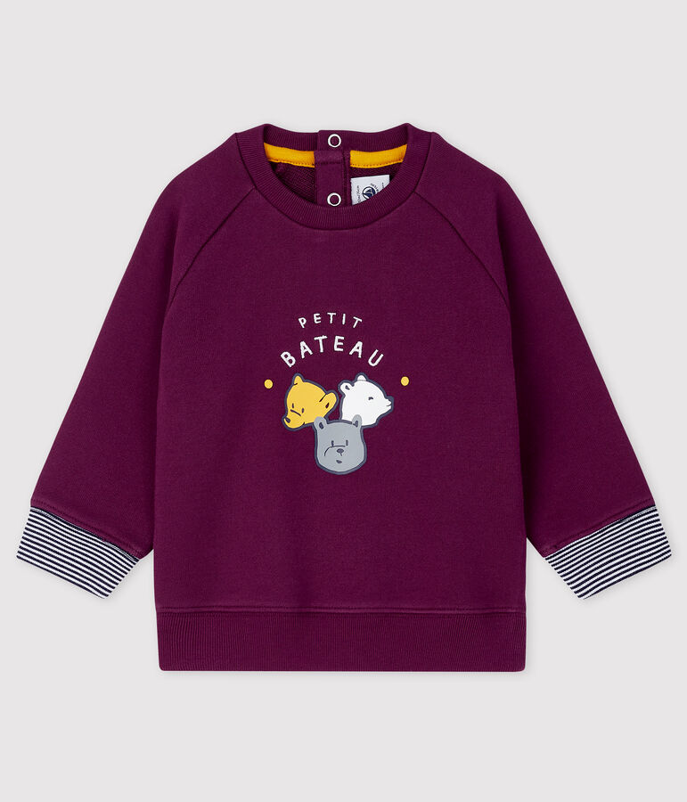 Gemustertes Baby-Sweatshirt f&uuml;r Jungen violett CEPAGE