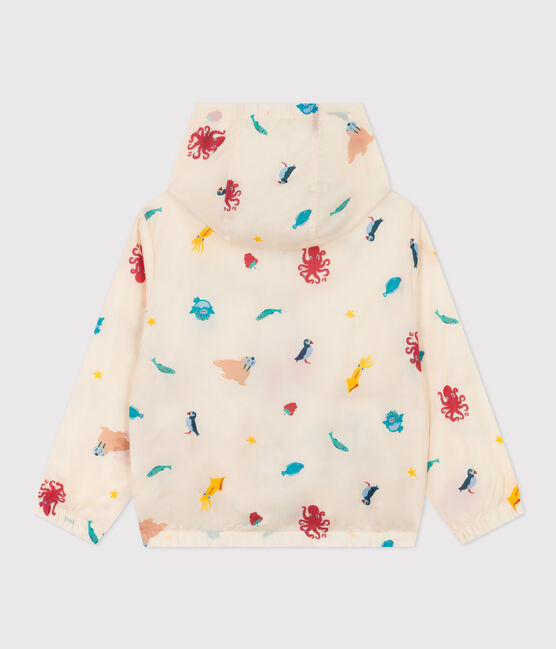 Kinder-Windjacke aus recycltem Material weiss AVALANCHE/ MULTICO