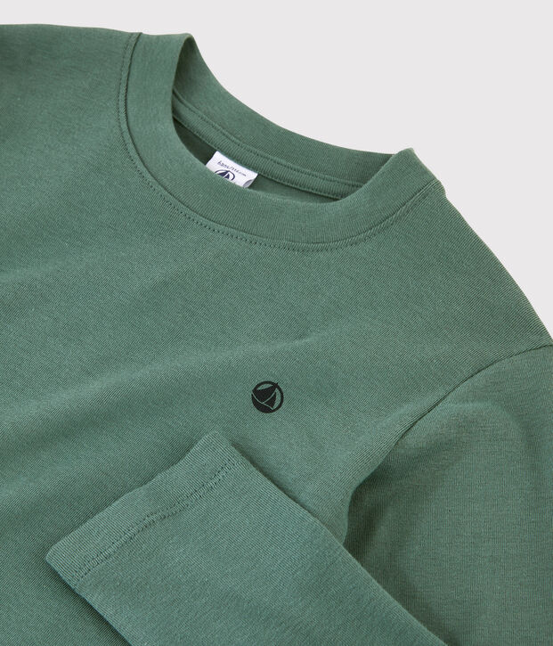 Kinder-T-Shirt aus Baumwolle f&uuml;r M&auml;dchen/Jungen gr&uuml;n