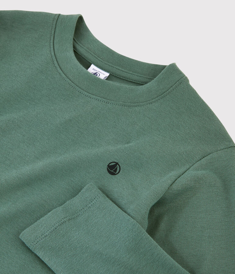 Kinder-T-Shirt aus Baumwolle f&uuml;r M&auml;dchen/Jungen gr&uuml;n