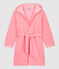 Morgenmantel aus Fleece für Kinder rosa GRETEL