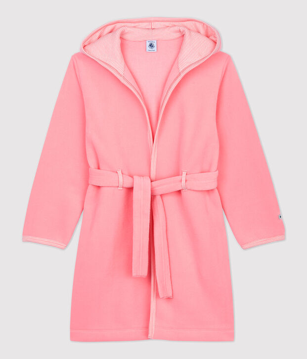 Morgenmantel aus Fleece f&uuml;r Kinder rosa