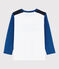 Kinder-T-Shirt aus Jersey für Jungen weiss MARSHMALLOW/blau MAJOR