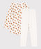 Kinder-Nachthemd und -Leggings aus Nicki und Baumwolle mit Eulenmotiv für Mädchen weiss MARSHMALLOW/ ECUREUIL
