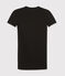 Eng anliegendes T-Shirt mit Rundhalsausschnitt aus Baumwolle für Damen schwarz NOIR