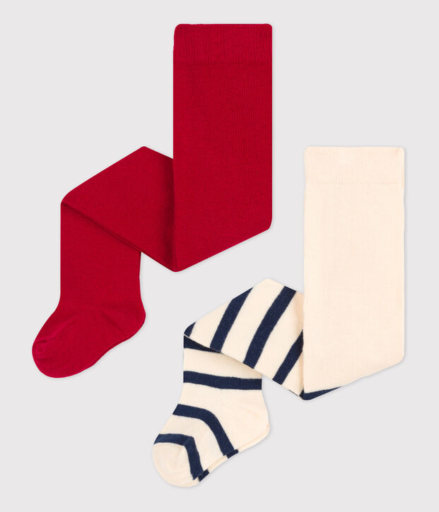 2er-Set Babystrumpfhosen aus Jersey vielfarbig
