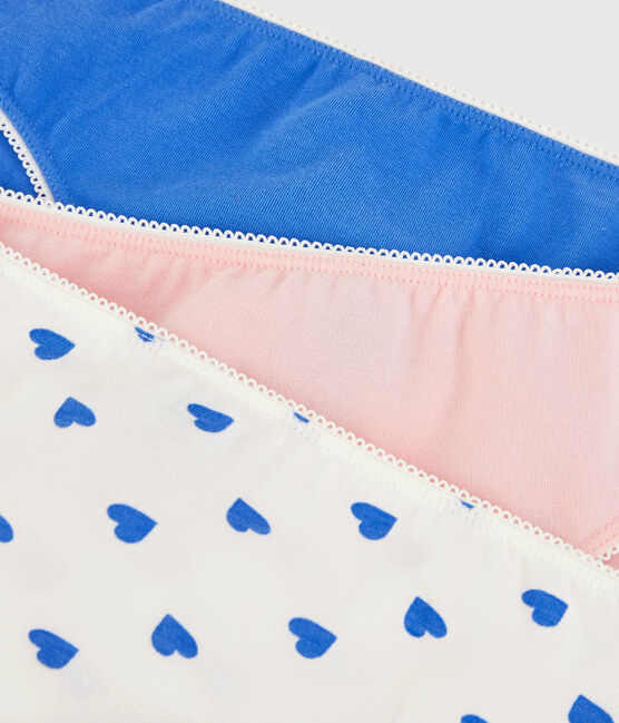3er-Set Slips aus Baumwolle und Elastan für Mädchen variante 1