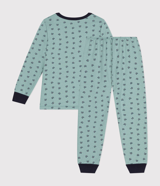 Kinder-Pyjama aus aufgerautem Molton mit Waschbär-Motiv PAUL/ MULTICO