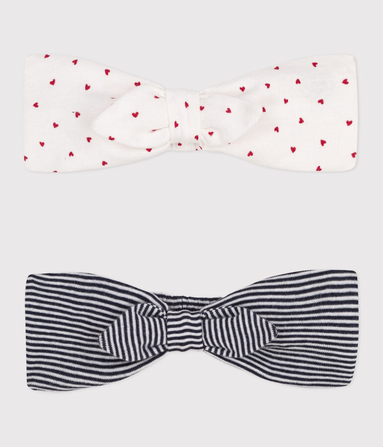 SET AUS 2 IKONISCHEN BABY-STIRNB&Auml;NDERN AUS BAUMWOLLE vielfarbig