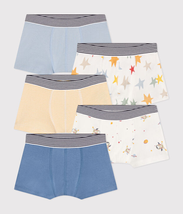5er-Set Kinder-Boxershorts aus Baumwolle mit Sternen vielfarbig