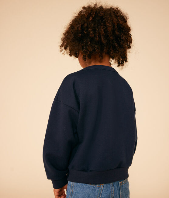 Mädchen-Sweatshirt aus Molton blau SMOKING