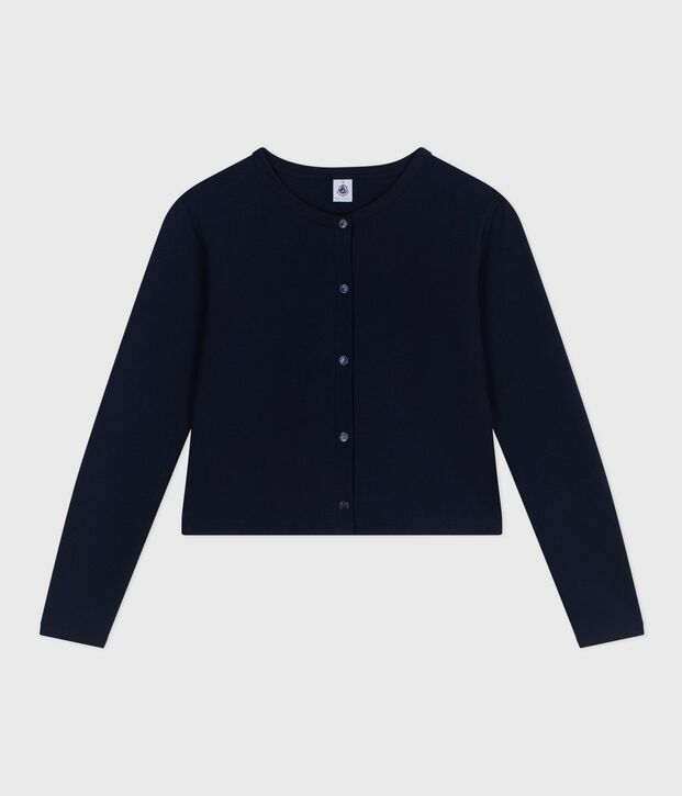 Damen-Cardigan aus einfarbiger Baumwolle SMOKING