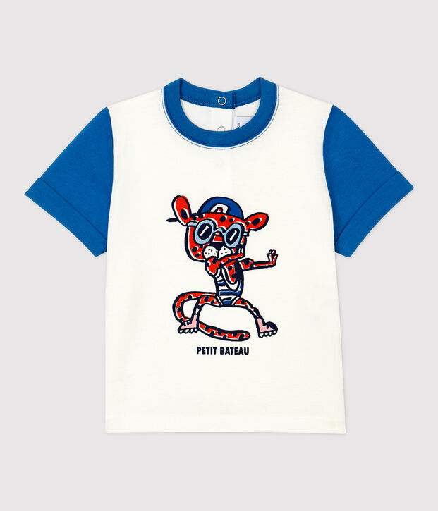 Baby-T-Shirt aus Baumwolle. weiss