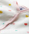 Baby-Strampler ohne Fuß aus Rippstrick für Mädchen weiss MARSHMALLOW/ MULTICO CN