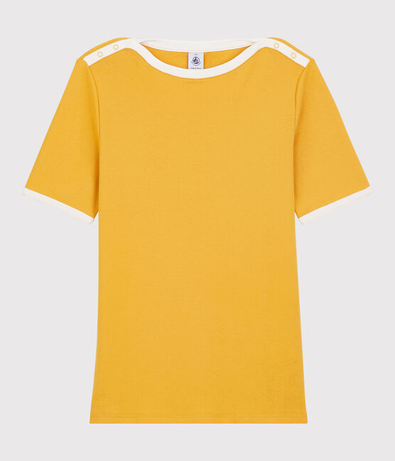 Damen-T-Shirt aus Baumwolle gelb BOUDOR
