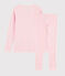 Snugfit-Kinderpyjama aus Baumwolle mit Sternen-Motiv für Mädchen rosa MINOIS/rosa PEACHY/ ARGENT