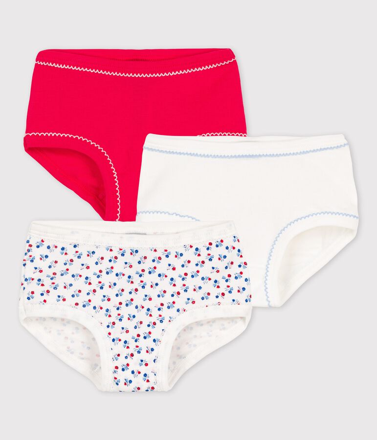 3er-Set Slips aus Baumwolle f&uuml;r M&auml;dchen vielfarbig