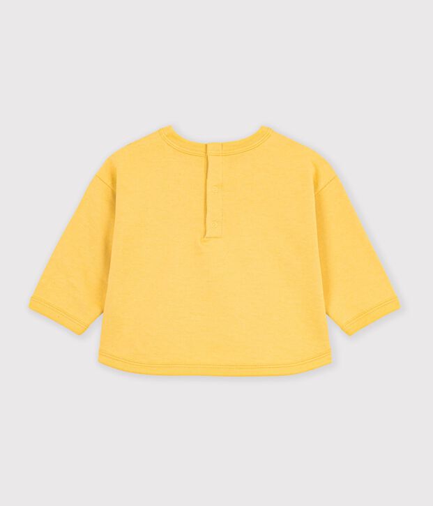 Baby-Sweatshirt aus Baumwolle mit Tiermotiv gelb