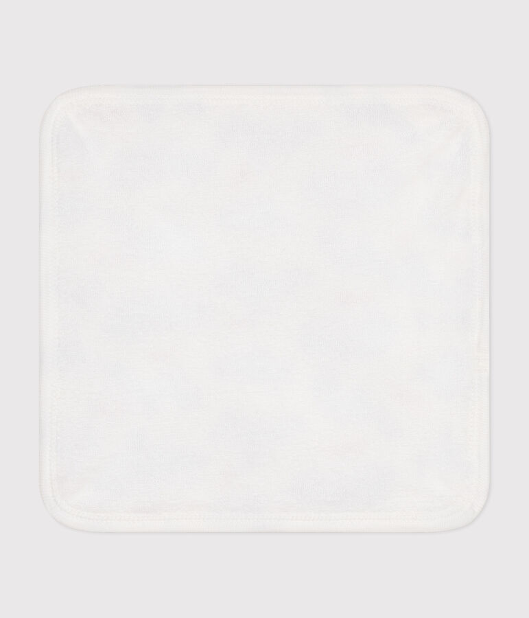 Baby-Waschlappen aus Baumwolle und Frottee mit Paris-Motiv weiss/vielfarbig