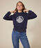 Damen-Sweatshirt aus Molton blau SMOKING