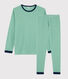 Kinderpyjama aus Rippstrick mit Ringelmuster