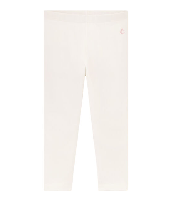Kurze Kinder-Leggings für Mädchen weiss MARSHMALLOW