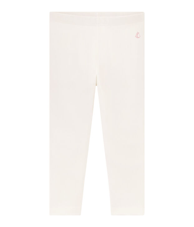 Kurze Kinder-Leggings f&uuml;r M&auml;dchen weiss