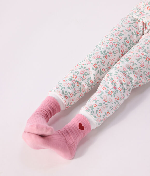 3er-Set Kinder-Socken aus Baumwolle mit Herzmotiv vielfarbig