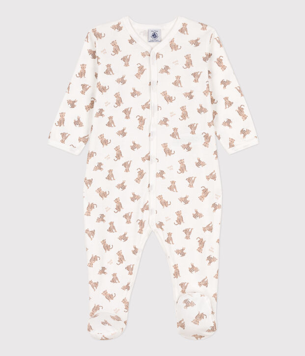 Bedruckter Baby-Strampler aus Baumwolle weiss/vielfarbig