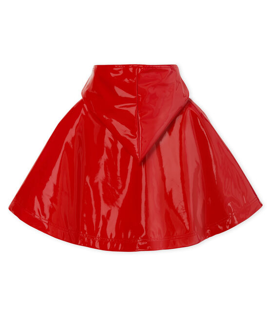 Lackiertes Baby-Regencape für Mädchen rot TERKUIT