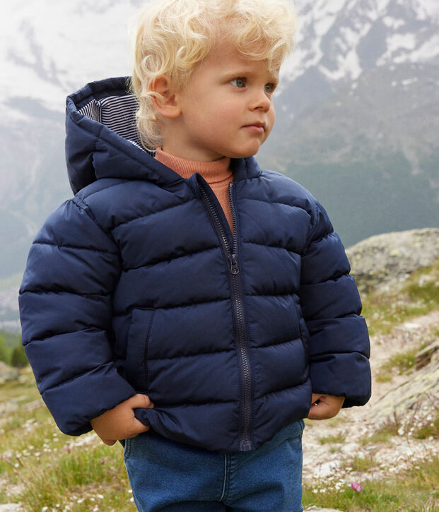Baby-Anorak mit Fleece-Futter blau