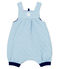 Kurze Baby-Latzhose aus gestepptem Doppeljersey blau ACIER/weiss MARSHMALLOW