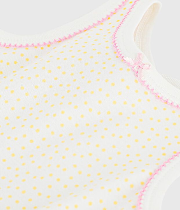 &Auml;rmelloser Baby-Kurzoverall aus Baumwolle gelb/gelb