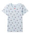 Bedrucktes Mädchen-T-Shirt aus Stretch-Jersey blau FRAICHEUR/weiss MULTICO