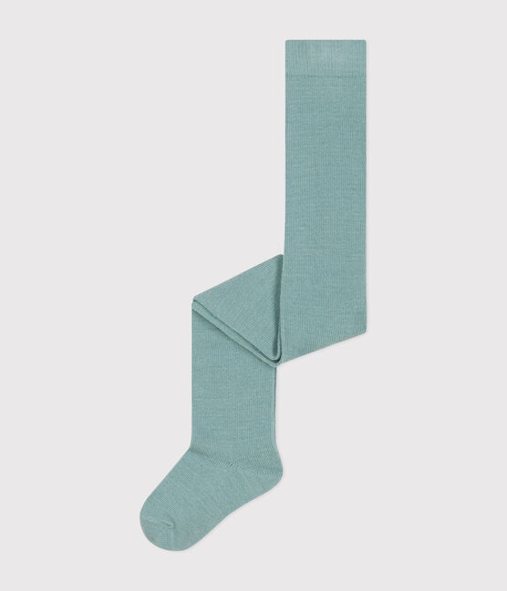 Einfarbige Baby-Strumpfhose aus Baumwolljersey grün PAUL