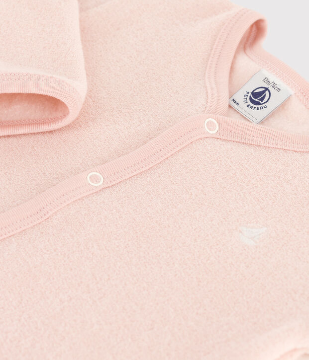 Baby-Strampler aus Frottee rosa