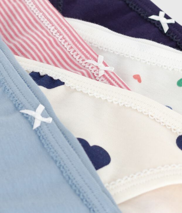 Set Kinder-Slips aus Baumwolle mit Herzmotiv vielfarbig