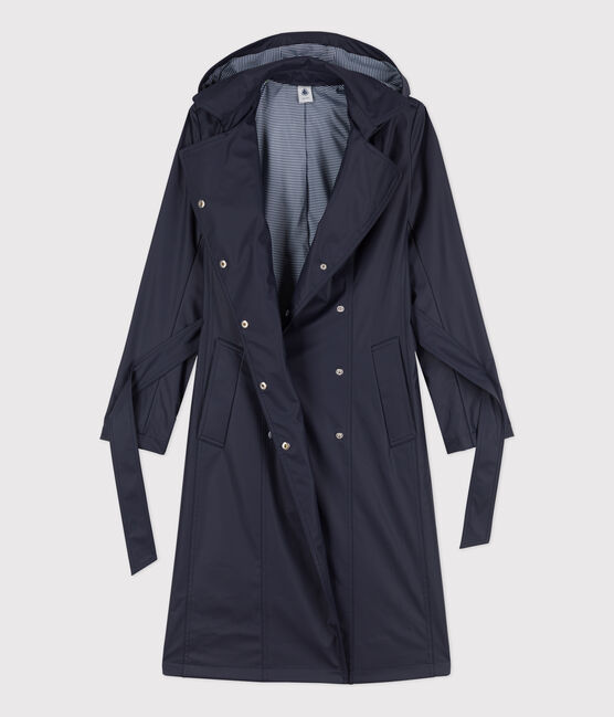 Trench mit Kapuze für Damen blau SMOKING